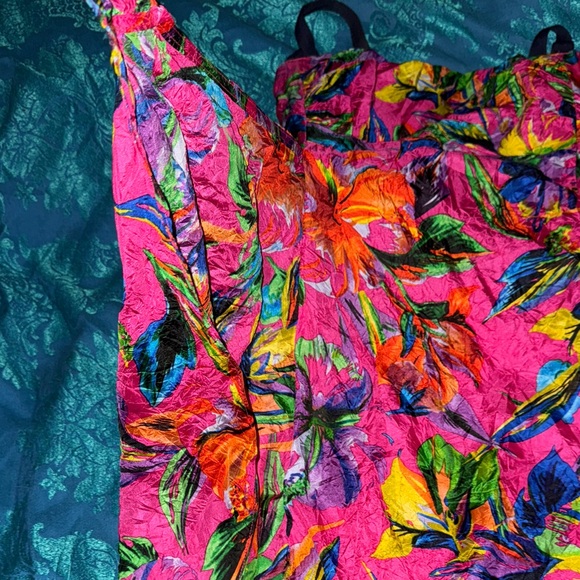 Beautiful Floral Summer Dress Vibrant S 80’s/90’s - Picture 6 of 9